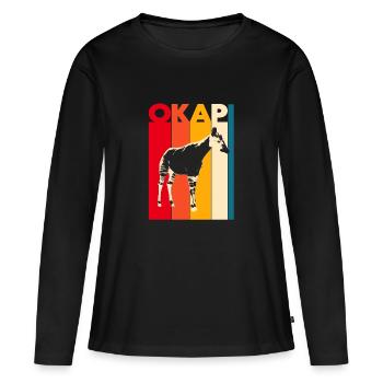 okapi - Women's Premium Organic Long Sleeve Shirt - black - Front - Julia (174cm)