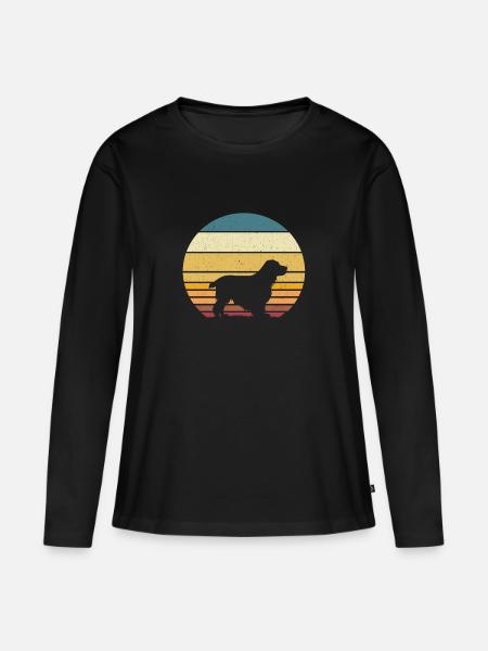 Cocker Spaniel - Frauen Premium Bio Langarmshirt - Schwarz