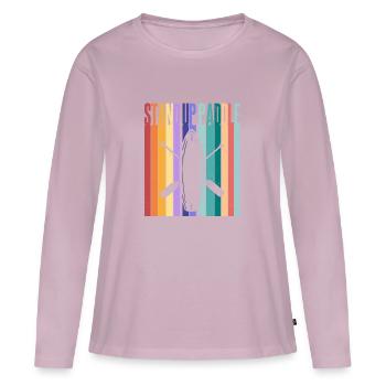 SUP - Frauen Premium Bio Langarmshirt - Altrosa - Vorne - Julia (174cm)