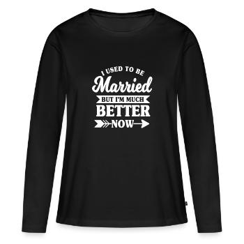 Scheidung Geschenk - Frauen Premium Bio Langarmshirt - Schwarz - Vorne - Julia (174cm)