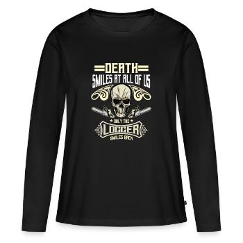 Lumberjack - Women's Premium Organic Long Sleeve Shirt - black - Front - Julia (174cm)