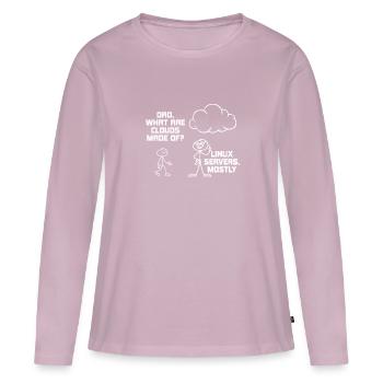 Linux Servers Computer Cloud - Frauen Premium Bio Langarmshirt - Altrosa - Vorne - Julia (174cm)