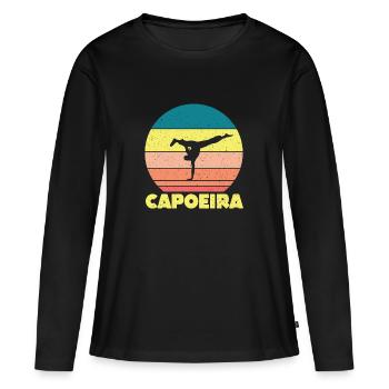 Capoeira - T-shirt manches longues Premium bio Femme - noir - Devant - Julia (174cm)