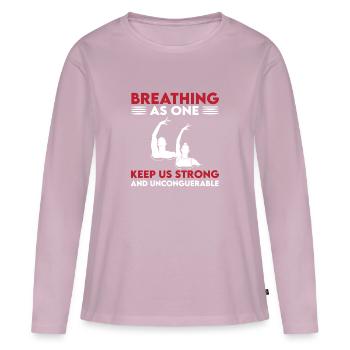 Synchronschwimmen Geschenk - Frauen Premium Bio Langarmshirt - Altrosa - Vorne - Julia (174cm)