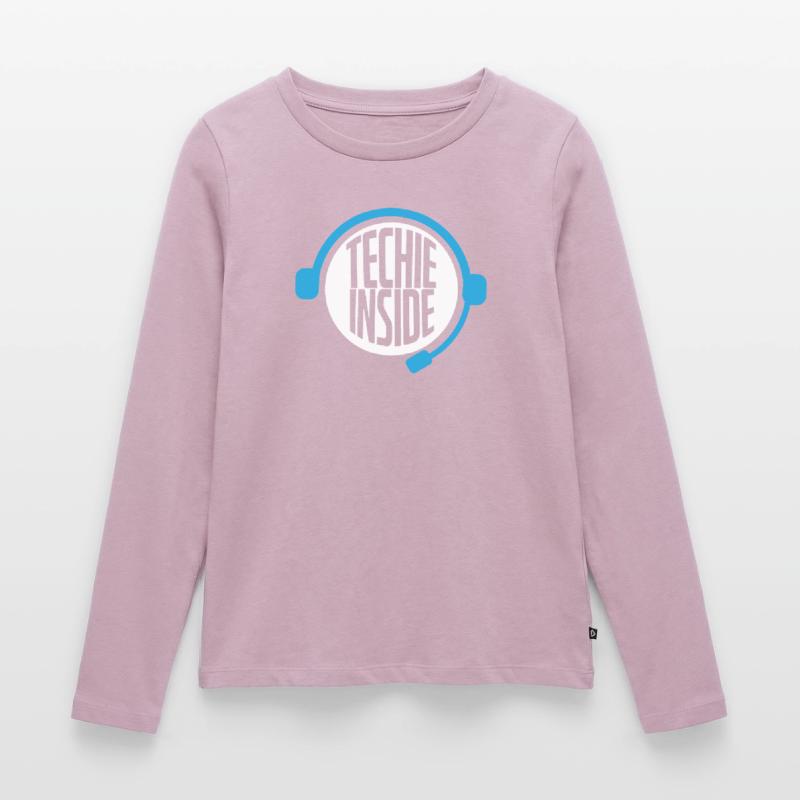Techie Inside Tech Support Headset Women's Premium Organic Long Sleeve Shirt