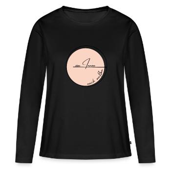 Von Innen nach außen - Frauen Premium Bio Langarmshirt - Schwarz - Vorne - Julia (174cm)