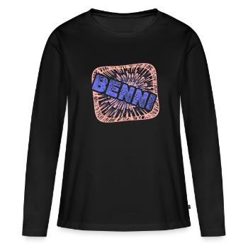 Collègue Benni - T-shirt manches longues Premium bio Femme - noir - Devant - Julia (174cm)