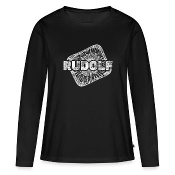 Poussière d’étoile Rudolf - T-shirt manches longues Premium bio Femme - noir - Devant - Julia (174cm)