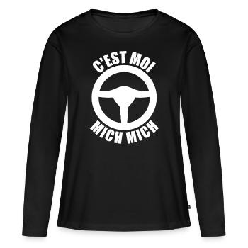 c'est moi mich mich, auto école - T-shirt manches longues Premium bio Femme - noir - Devant - Julia (174cm)