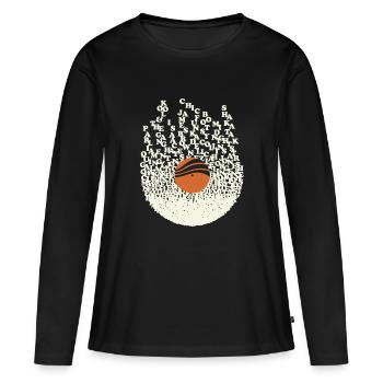 Funky Vinyl - T-shirt manches longues Premium bio Femme - noir - Devant - Julia (174cm)