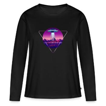 Zone de tempête 51 - T-shirt manches longues Premium bio Femme - noir - Devant - Julia (174cm)