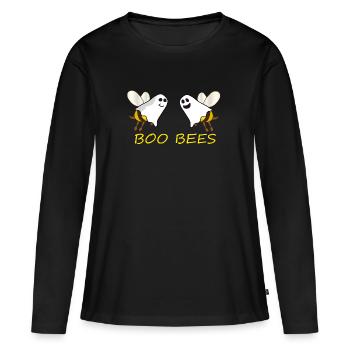 Boo Bees Halloween Ghosts Bees - Women's Premium Organic Long Sleeve Shirt - black - Front - Julia (174cm)