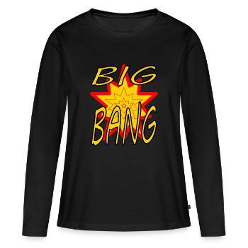 Explosion de la théorie du Big Bang - T-shirt manches longues Premium bio Femme - noir - Devant - Julia (174cm)