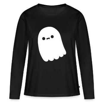 Geist - Frauen Premium Bio Langarmshirt - Schwarz - Vorne - Julia (174cm)