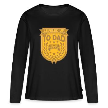 Enfant né De niveau supérieur - T-shirt manches longues Premium bio Femme - noir - Devant - Julia (174cm)