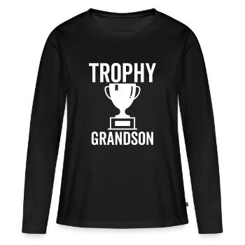 Trophäe Enkel - Frauen Premium Bio Langarmshirt - Schwarz - Vorne - Julia (174cm)