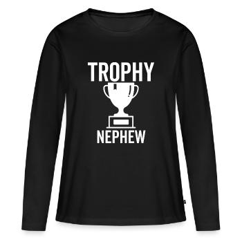 Trophäe Neffe - Frauen Premium Bio Langarmshirt - Schwarz - Vorne - Julia (174cm)