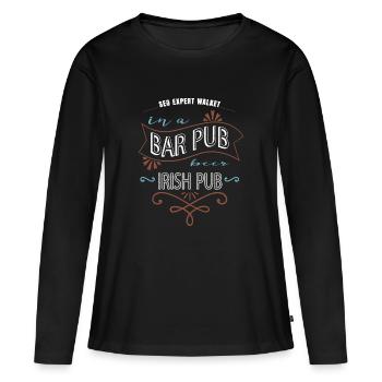 blagues informatique informatique - T-shirt manches longues Premium bio Femme - noir - Devant - Julia (174cm)