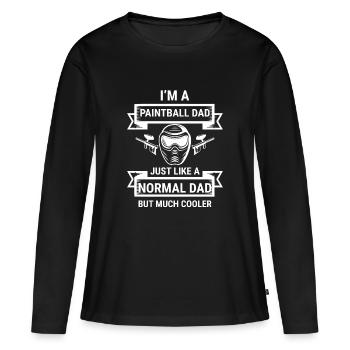 Paintball Airsoft - T-shirt manches longues Premium bio Femme - noir - Devant - Julia (174cm)