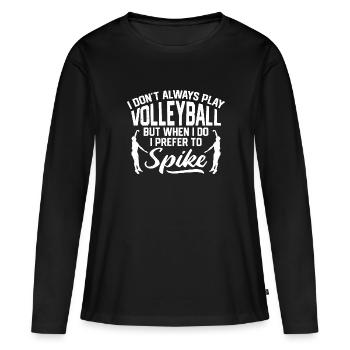 Spiker Blocker Setter Je ne joue pas toujours Volleyba - T-shirt manches longues Premium bio Femme - noir - Devant - Julia (174cm)