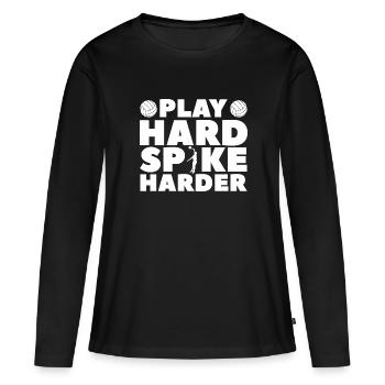 Jouez Hard Spike Spiker Volleyball Lover Blo - T-shirt manches longues Premium bio Femme - noir - Devant - Julia (174cm)