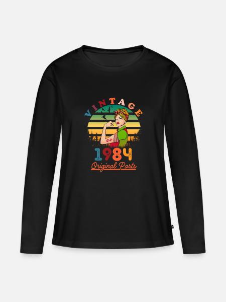 Vintage 1984 - Women's Premium Organic Long Sleeve Shirt - black