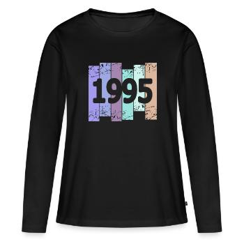Goths 1995 - T-shirt manches longues Premium bio Femme - noir - Devant - Julia (174cm)