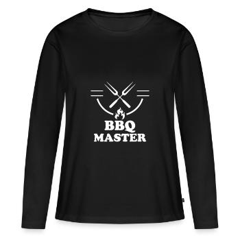 Barbecue BBQ Master à personnaliser - T-shirt manches longues Premium bio Femme - noir - Devant - Julia (174cm)