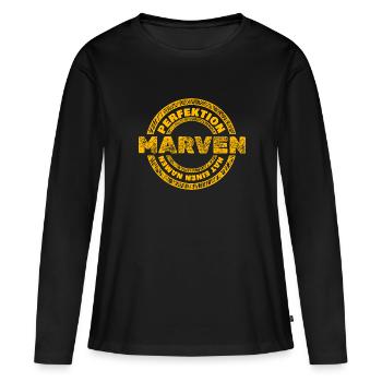 Copie Marven - T-shirt manches longues Premium bio Femme - noir - Devant - Julia (174cm)