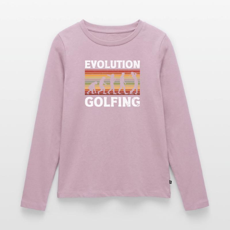 Golf Evolution From Monkey To Men Golfing Women's Premium Organic Long Sleeve Shirt