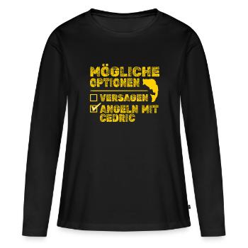 Geschenk für Cedric - Frauen Premium Bio Langarmshirt - Schwarz - Vorne - Julia (174cm)