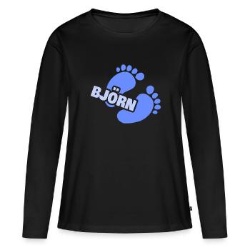 Bébé Björn - T-shirt manches longues Premium bio Femme - noir - Devant - Julia (174cm)
