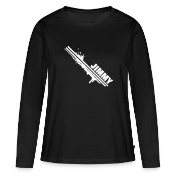 Peinture Jimmy - T-shirt manches longues Premium bio Femme - noir - Devant - Julia (174cm)