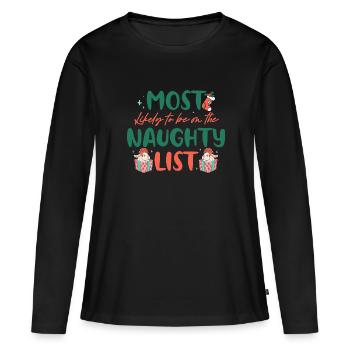 Dabbing Noël Offensif Noël Rude - T-shirt manches longues Premium bio Femme - noir - Devant - Julia (174cm)