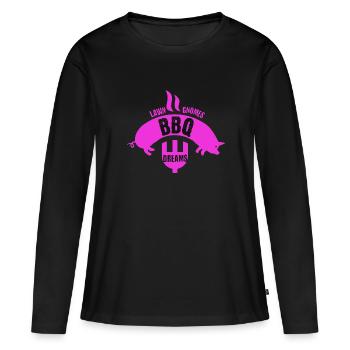 Gnomes Grill BBQ Pelouse Arrière-cour Grillades Nourriture Amour - T-shirt manches longues Premium bio Femme - noir - Devant - Julia (174cm)