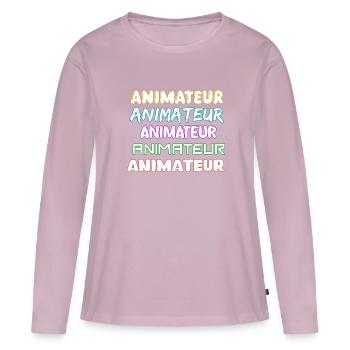 Animateur als Job - Frauen Premium Bio Langarmshirt - Altrosa - Vorne - Julia (174cm)