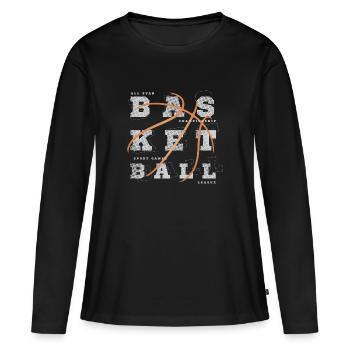 BASKETBALL - Women's Premium Organic Long Sleeve Shirt - black - Front - Julia (174cm)