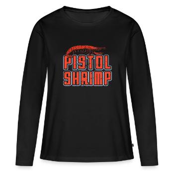 Pistol Shrimp Retro Pistol Shrimp Collector - Women's Premium Organic Long Sleeve Shirt - black - Front - Julia (174cm)