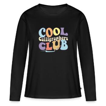 Cool Calligraphers Club Calligraphy Professional - Women's Premium Organic Long Sleeve Shirt - black - Front - Julia (174cm)