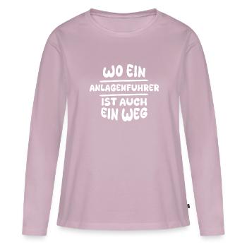 Plant operator - Women's Premium Organic Long Sleeve Shirt - dusky pink - Front - Julia (174cm)