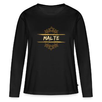 Malte en tant que Malte - T-shirt manches longues Premium bio Femme - noir - Devant - Julia (174cm)