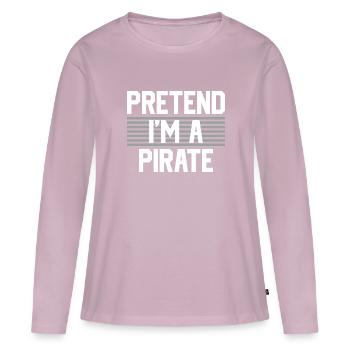 Tu so, als wäre ich ein Pirat Halloween Kostüm - Frauen Premium Bio Langarmshirt - Altrosa - Vorne - Julia (174cm)