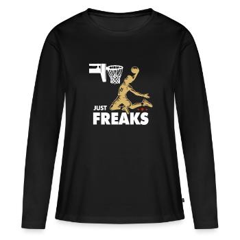 Just Freaks Basket-ball Joueur de sport -Just Freaks® - T-shirt manches longues Premium bio Femme - noir - Devant - Julia (174cm)