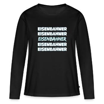 Cheminot en tant que travail - T-shirt manches longues Premium bio Femme - noir - Devant - Julia (174cm)