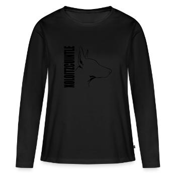 XOLOITZCUINTLE Xolo Chien chien chien nus Wilsigns - T-shirt manches longues Premium bio Femme - noir - Devant - Julia (174cm)