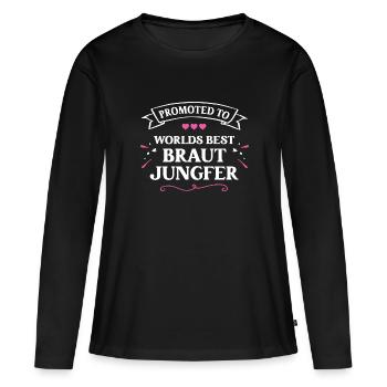 Beste Brautjungfer Hochzeit Team Braut Bridesmaid - Frauen Premium Bio Langarmshirt - Schwarz - Vorne - Julia (174cm)