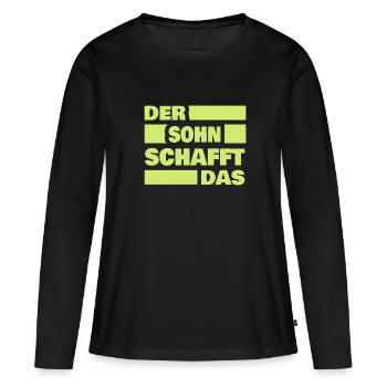 Fils - T-shirt manches longues Premium bio Femme - noir - Devant - Julia (174cm)