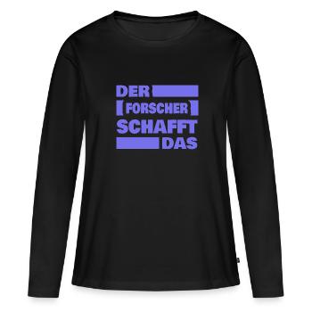 Le chercheur en tant qu’œuvre - T-shirt manches longues Premium bio Femme - noir - Devant - Julia (174cm)