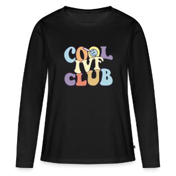 Cool IVF Club IVF Mom Dad Transfer Day Surrogate - Frauen Premium Bio Langarmshirt - Schwarz - Vorne - Julia (174cm)