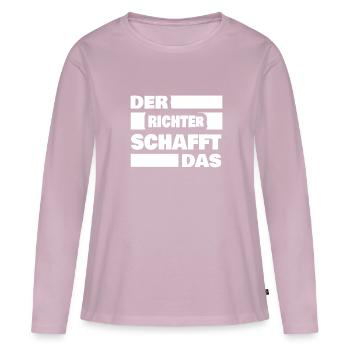 Arbeit Richter - Frauen Premium Bio Langarmshirt - Altrosa - Vorne - Julia (174cm)